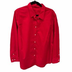 Chaps No Iron Red Button Down Shirt
